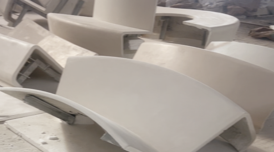 飾紀(jì)上品GRC坐凳廠家-武漢商場水磨石GRC坐凳造型工程