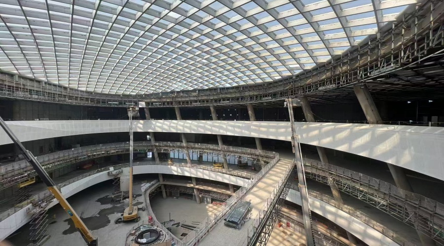 GRG中庭攔河造型 GRG中庭攔河造型