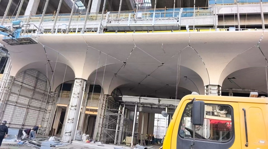 福建紫陽公館水磨石UHPC柱子造型工程